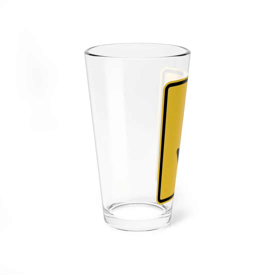 MUTCD-TX W12-3TP (Texas) (Road Sign) Pint Glass 16oz - Go Mug Yourself