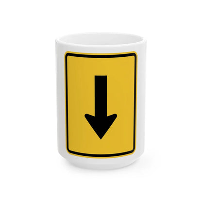 MUTCD-TX W12-3TP (Texas) (Road Sign) White Coffee Mug 15oz - Go Mug Yourself