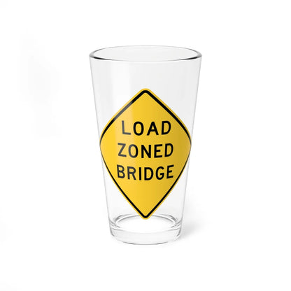MUTCD-TX W12-5T (Texas) (Road Sign) Pint Glass 16oz 16oz - Go Mug Yourself