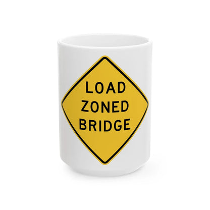 MUTCD-TX W12-5T (Texas) (Road Sign) White Coffee Mug 15oz - Go Mug Yourself