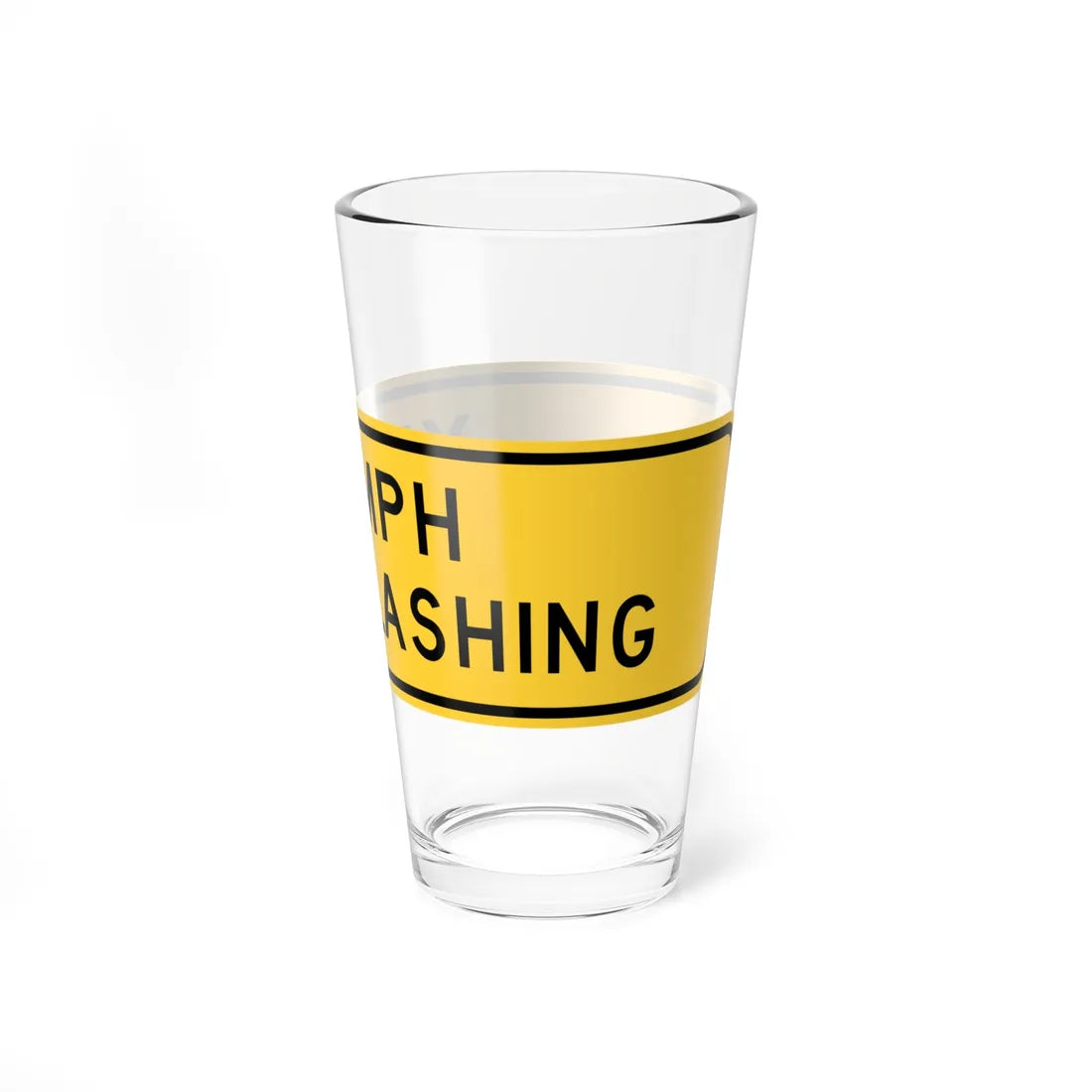 MUTCD-TX W13-8T (Texas) (Road Sign) Pint Glass 16oz - Go Mug Yourself