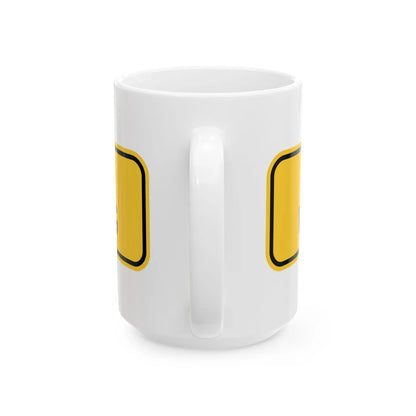 MUTCD-TX W13-8T (Texas) (Road Sign) White Coffee Mug - Go Mug Yourself