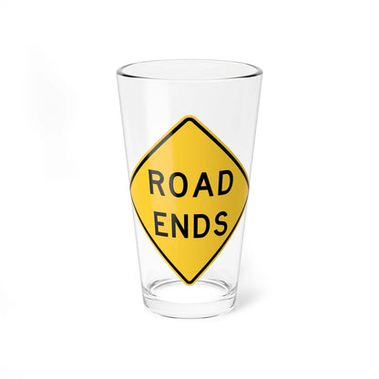 MUTCD-TX W14-1T (Texas) (Road Sign) Pint Glass 16oz 16oz - Go Mug Yourself
