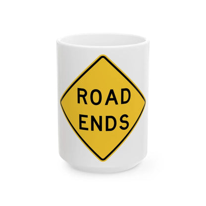 MUTCD-TX W14-1T (Texas) (Road Sign) White Coffee Mug 15oz - Go Mug Yourself
