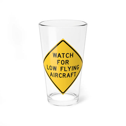 MUTCD-TX W17-10T (Texas) (Road Sign) Pint Glass 16oz 16oz - Go Mug Yourself