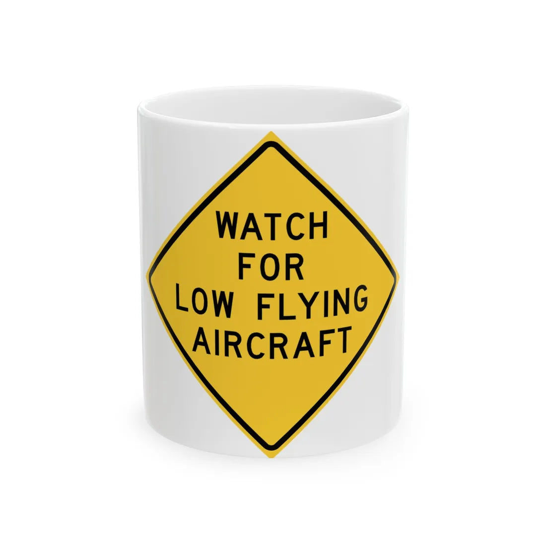 MUTCD-TX W17-10T (Texas) (Road Sign) White Coffee Mug 11oz - Go Mug Yourself