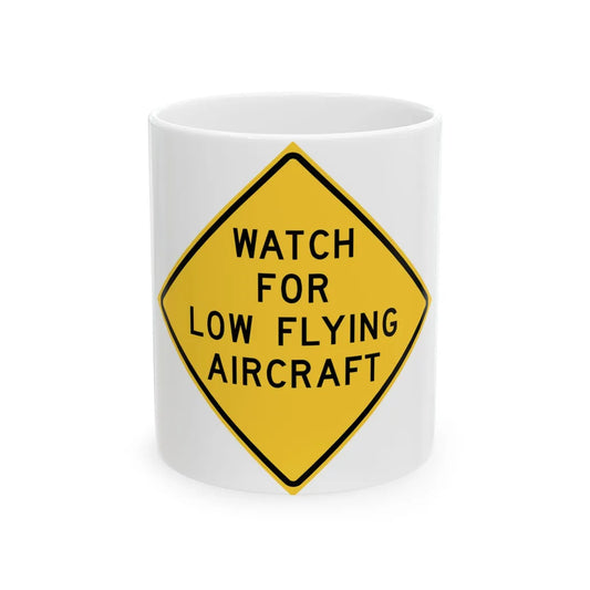 MUTCD-TX W17-10T (Texas) (Road Sign) White Coffee Mug 11oz - Go Mug Yourself