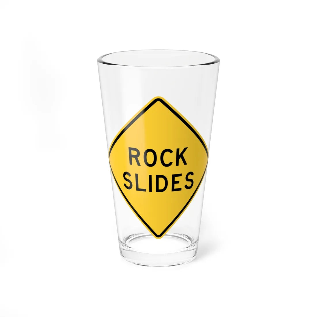 MUTCD-TX W17-11T (Texas) (Road Sign) Pint Glass 16oz 16oz - Go Mug Yourself