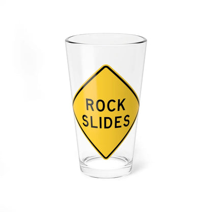 MUTCD-TX W17-11T (Texas) (Road Sign) Pint Glass 16oz 16oz - Go Mug Yourself