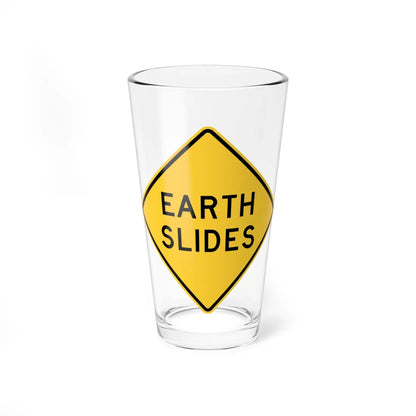 MUTCD-TX W17-12T (Texas) (Road Sign) Pint Glass 16oz - Go Mug Yourself
