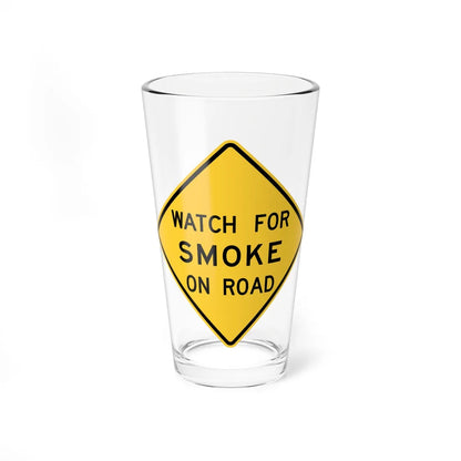 MUTCD-TX W17-14T (Texas) (Road Sign) Pint Glass 16oz 16oz - Go Mug Yourself