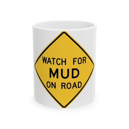 MUTCD-TX W17-15T (Texas) (Road Sign) White Coffee Mug 11oz - Go Mug Yourself