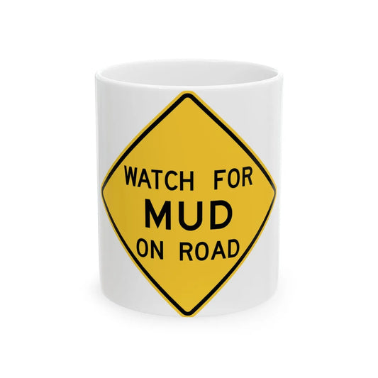 MUTCD-TX W17-15T (Texas) (Road Sign) White Coffee Mug 11oz - Go Mug Yourself