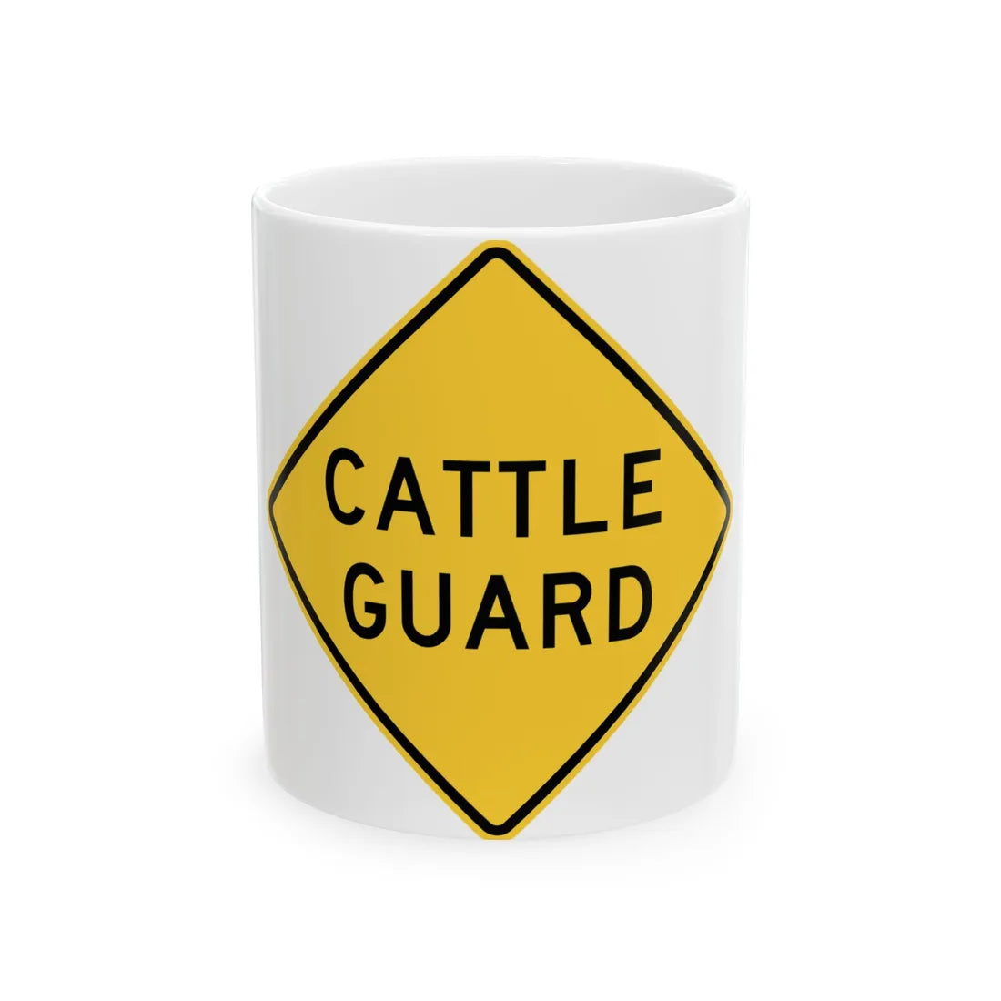 MUTCD-TX W17-4T (Texas) (Road Sign) White Coffee Mug 11oz - Go Mug Yourself