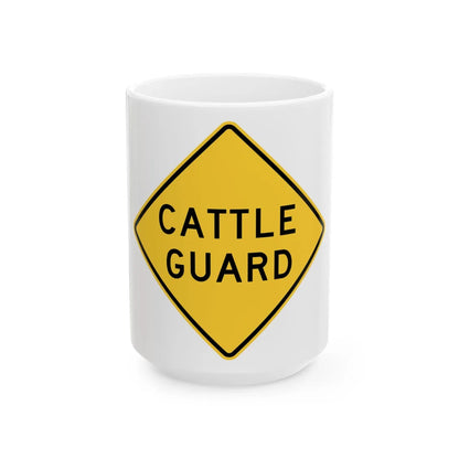 MUTCD-TX W17-4T (Texas) (Road Sign) White Coffee Mug 15oz - Go Mug Yourself