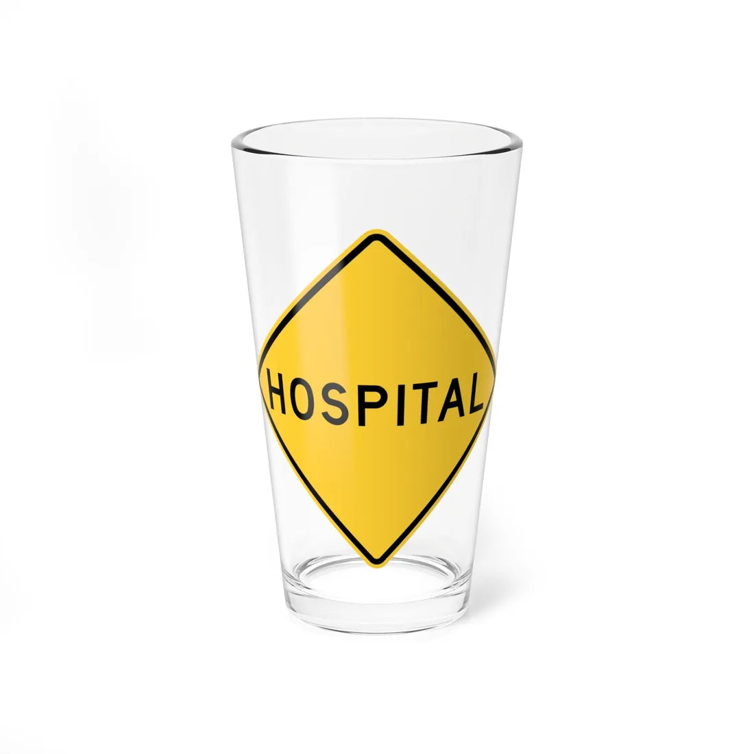 MUTCD-TX W17-5T (Texas) (Road Sign) Pint Glass 16oz 16oz - Go Mug Yourself