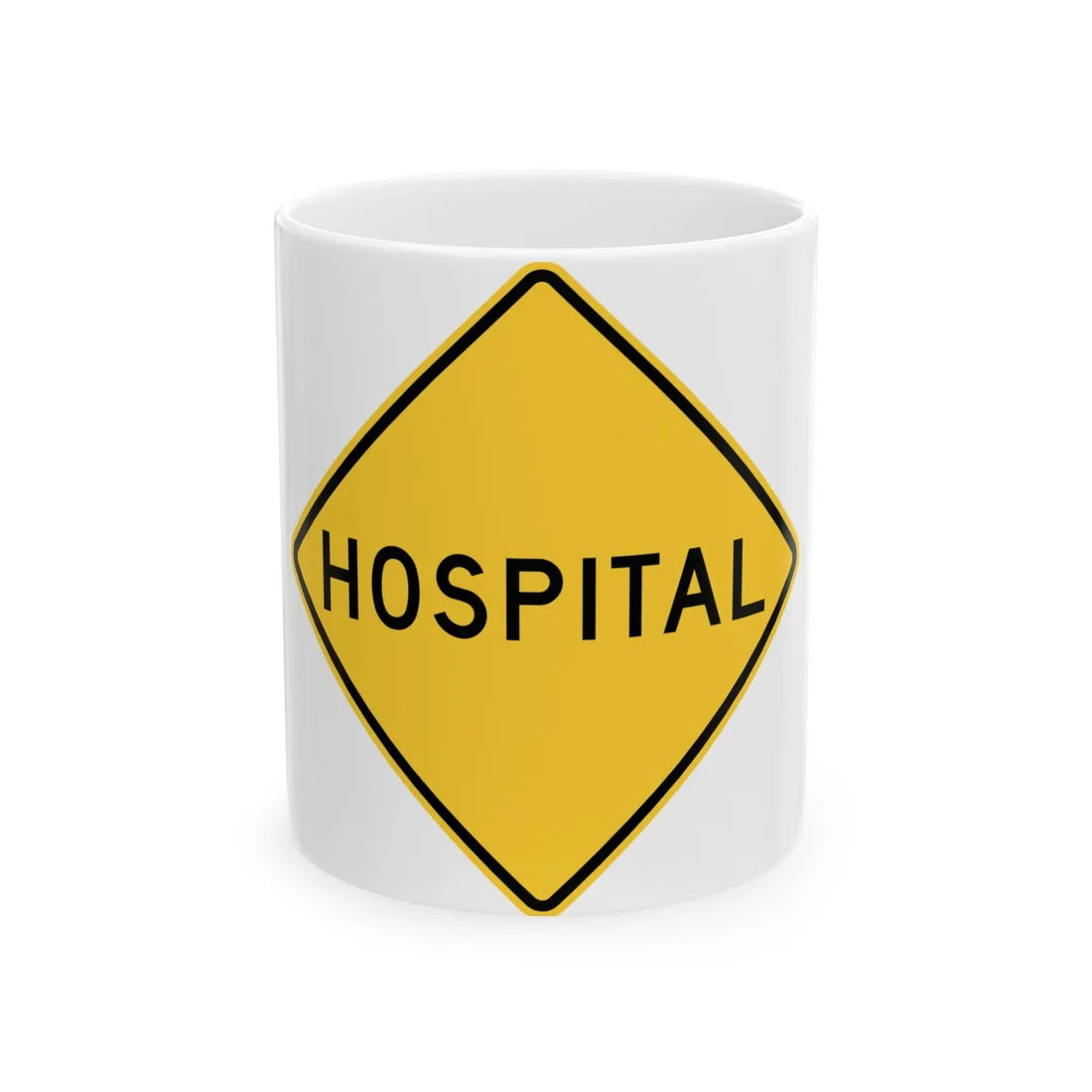 MUTCD-TX W17-5T (Texas) (Road Sign) White Coffee Mug 11oz - Go Mug Yourself