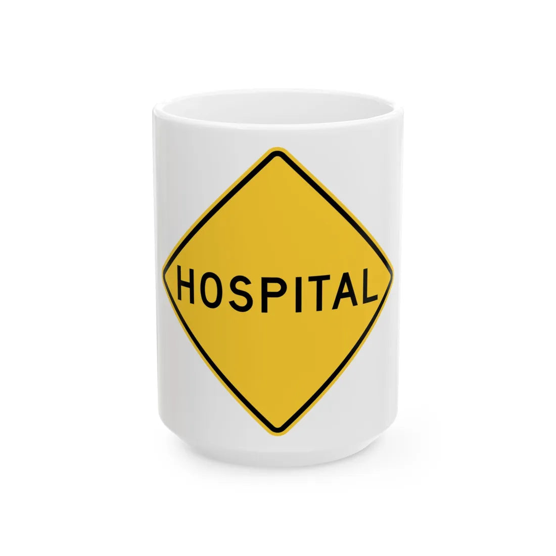 MUTCD-TX W17-5T (Texas) (Road Sign) White Coffee Mug 15oz - Go Mug Yourself