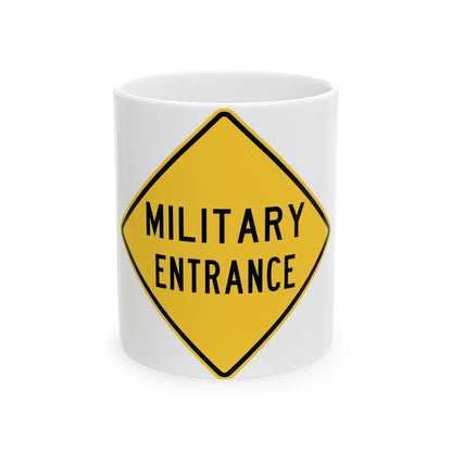 MUTCD-TX W17-6T (Texas) (Road Sign) White Coffee Mug 11oz - Go Mug Yourself