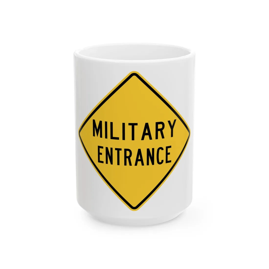 MUTCD-TX W17-6T (Texas) (Road Sign) White Coffee Mug 15oz - Go Mug Yourself