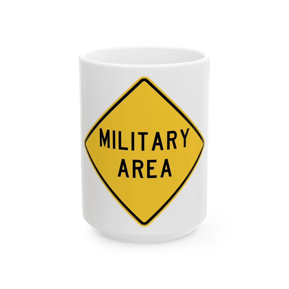 MUTCD-TX W17-7T (Texas) (Road Sign) White Coffee Mug 15oz - Go Mug Yourself