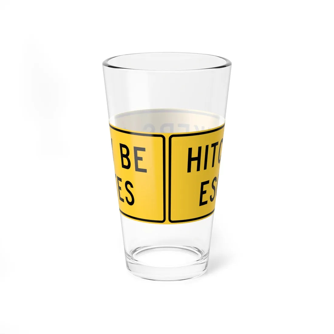 MUTCD-TX W17-9T (Texas) (Road Sign) Pint Glass 16oz - Go Mug Yourself