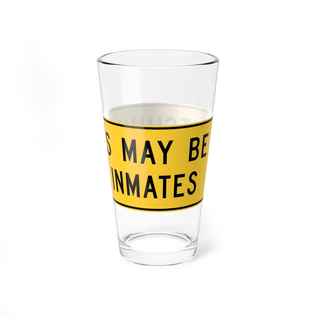 MUTCD-TX W17-9T (Texas) (Road Sign) Pint Glass 16oz - Go Mug Yourself