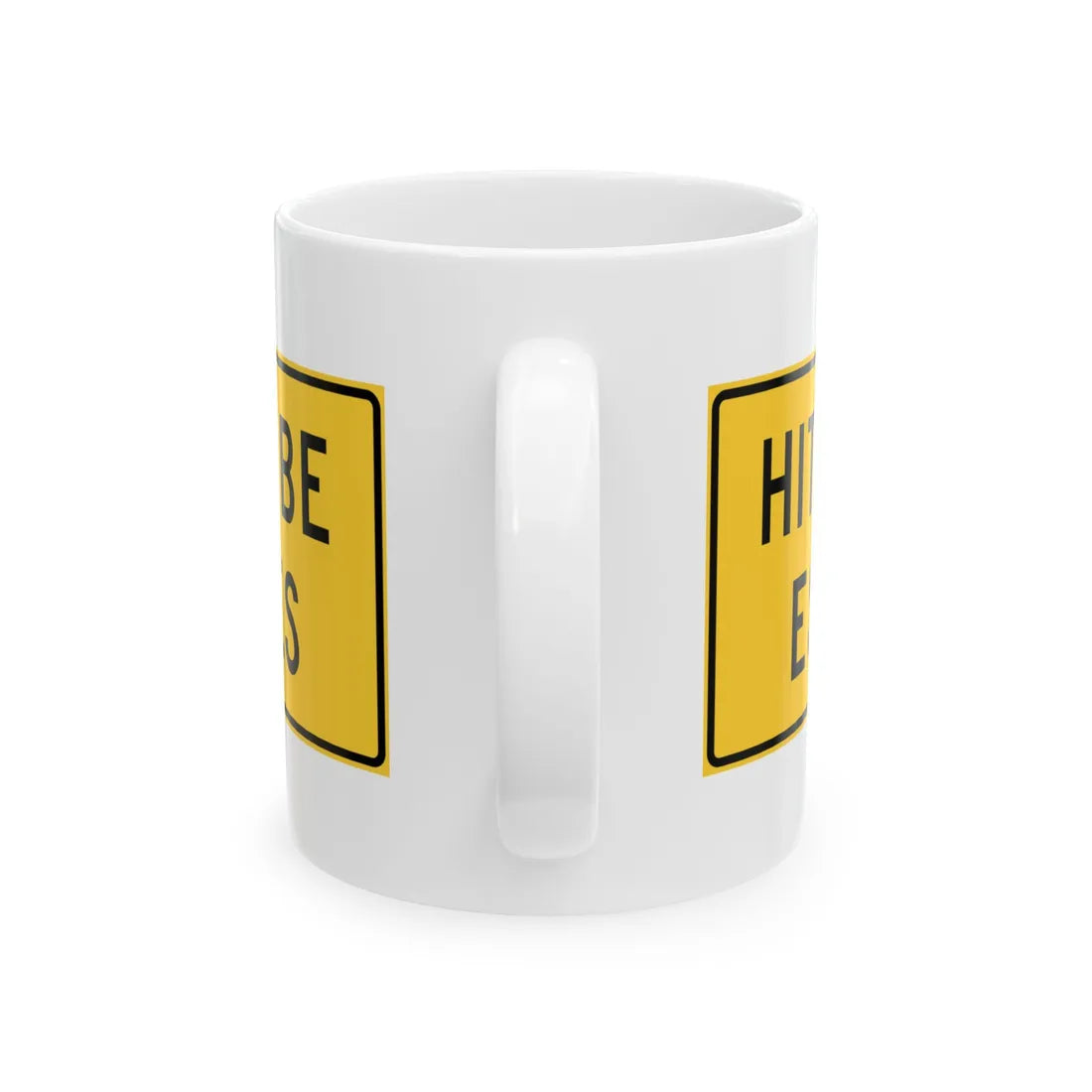 MUTCD-TX W17-9T (Texas) (Road Sign) White Coffee Mug - Go Mug Yourself