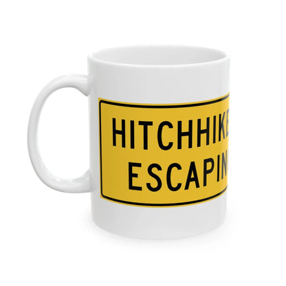 MUTCD-TX W17-9T (Texas) (Road Sign) White Coffee Mug - Go Mug Yourself