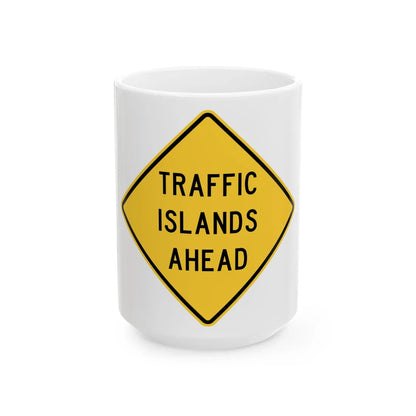 MUTCD-TX W2-6aT (Texas) (Road Sign) White Coffee Mug 15oz - Go Mug Yourself