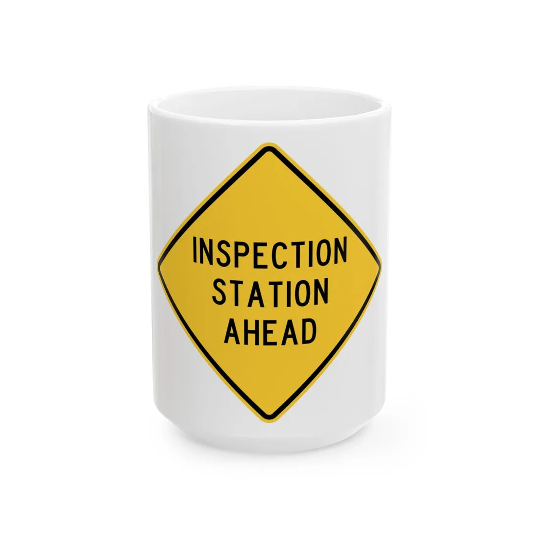 MUTCD-TX W20-3TD (Texas) (Road Sign) White Coffee Mug 15oz - Go Mug Yourself