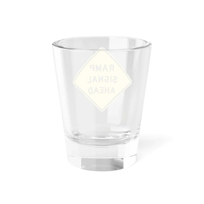 MUTCD-TX W3-7aT (Texas) (Road Sign) Shot Glass 1.5oz - Go Mug Yourself