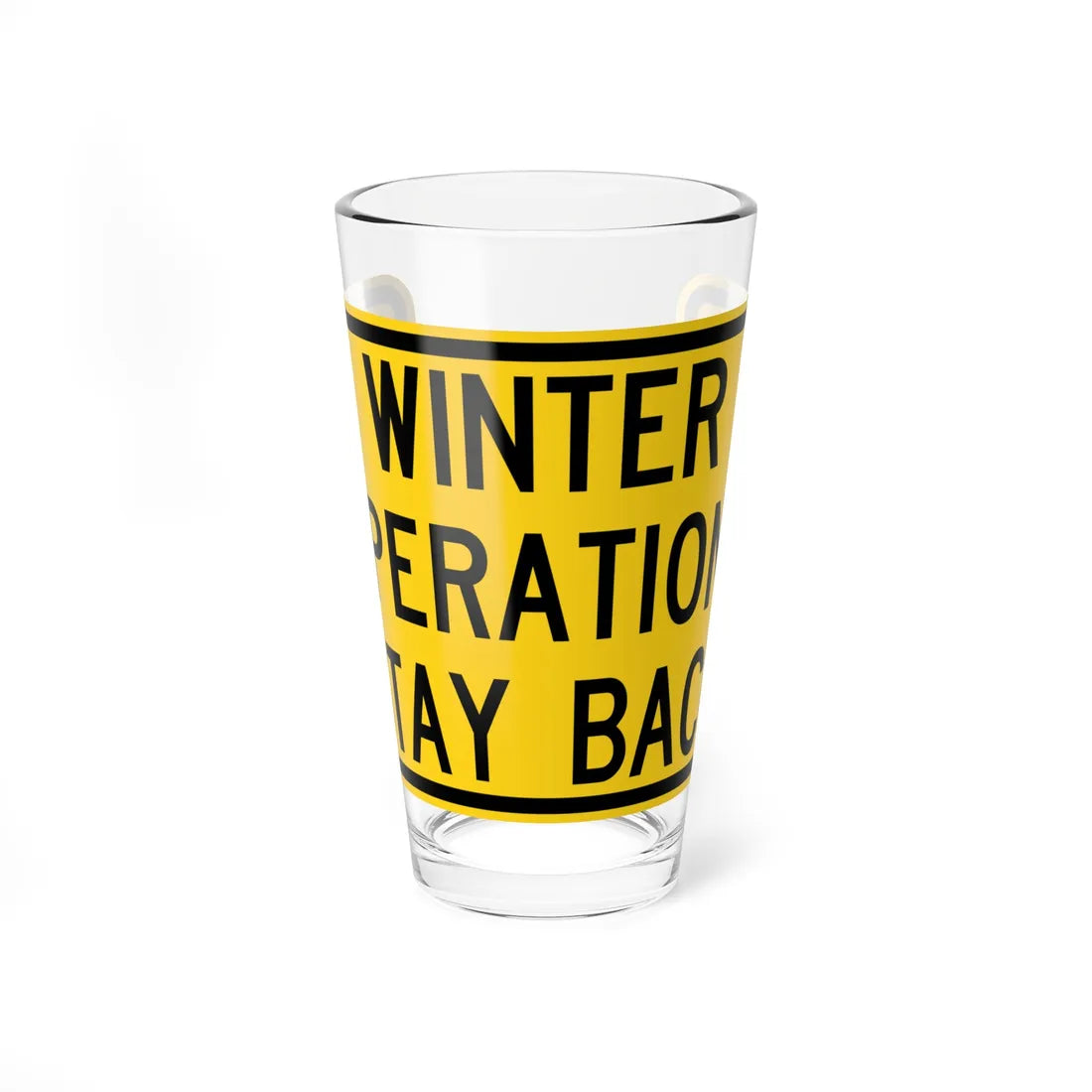MUTCD-TX W30-1T (Texas) (Road Sign) Pint Glass 16oz 16oz - Go Mug Yourself