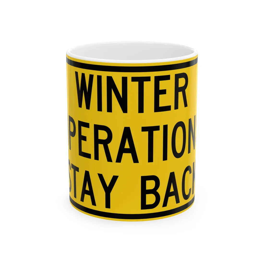 MUTCD-TX W30-1T (Texas) (Road Sign) White Coffee Mug 11oz - Go Mug Yourself