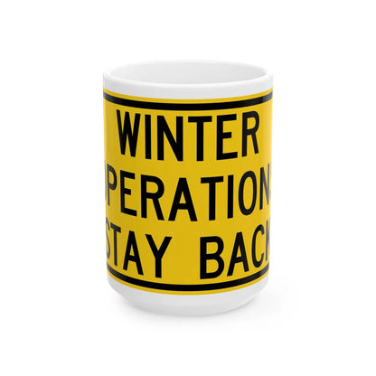 MUTCD-TX W30-1T (Texas) (Road Sign) White Coffee Mug 15oz - Go Mug Yourself