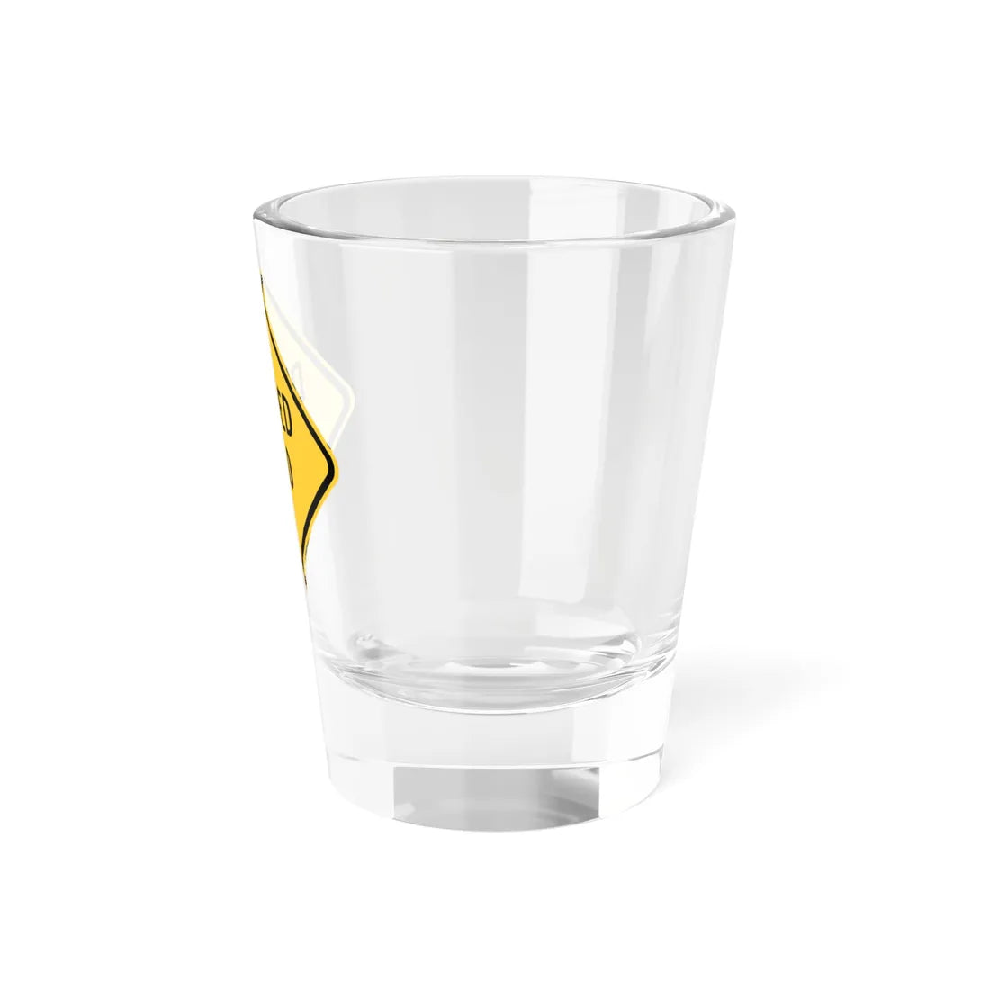 MUTCD-TX W6-1bT (Texas) (Road Sign) Shot Glass 1.5oz - Go Mug Yourself