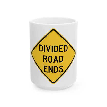 MUTCD-TX W6-2bT (Texas) (Road Sign) White Coffee Mug 15oz - Go Mug Yourself