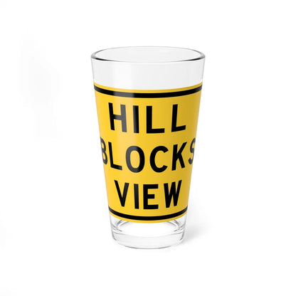 MUTCD-TX W7-6TP (Texas) (Road Sign) Pint Glass 16oz 16oz - Go Mug Yourself