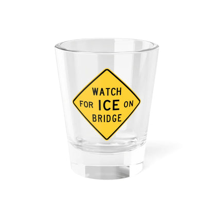 MUTCD-TX W8-13T obsolete (Texas) (Road Sign) Shot Glass 1.5oz 1.5oz - Go Mug Yourself
