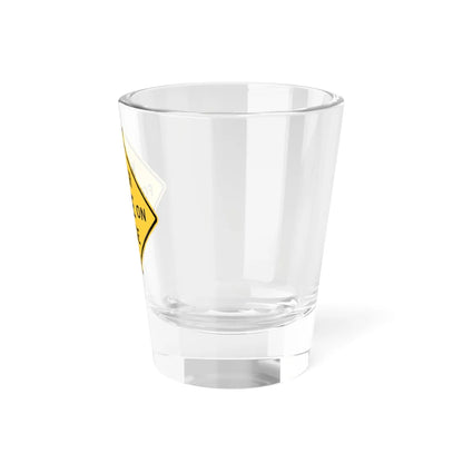MUTCD-TX W8-13T obsolete (Texas) (Road Sign) Shot Glass 1.5oz - Go Mug Yourself
