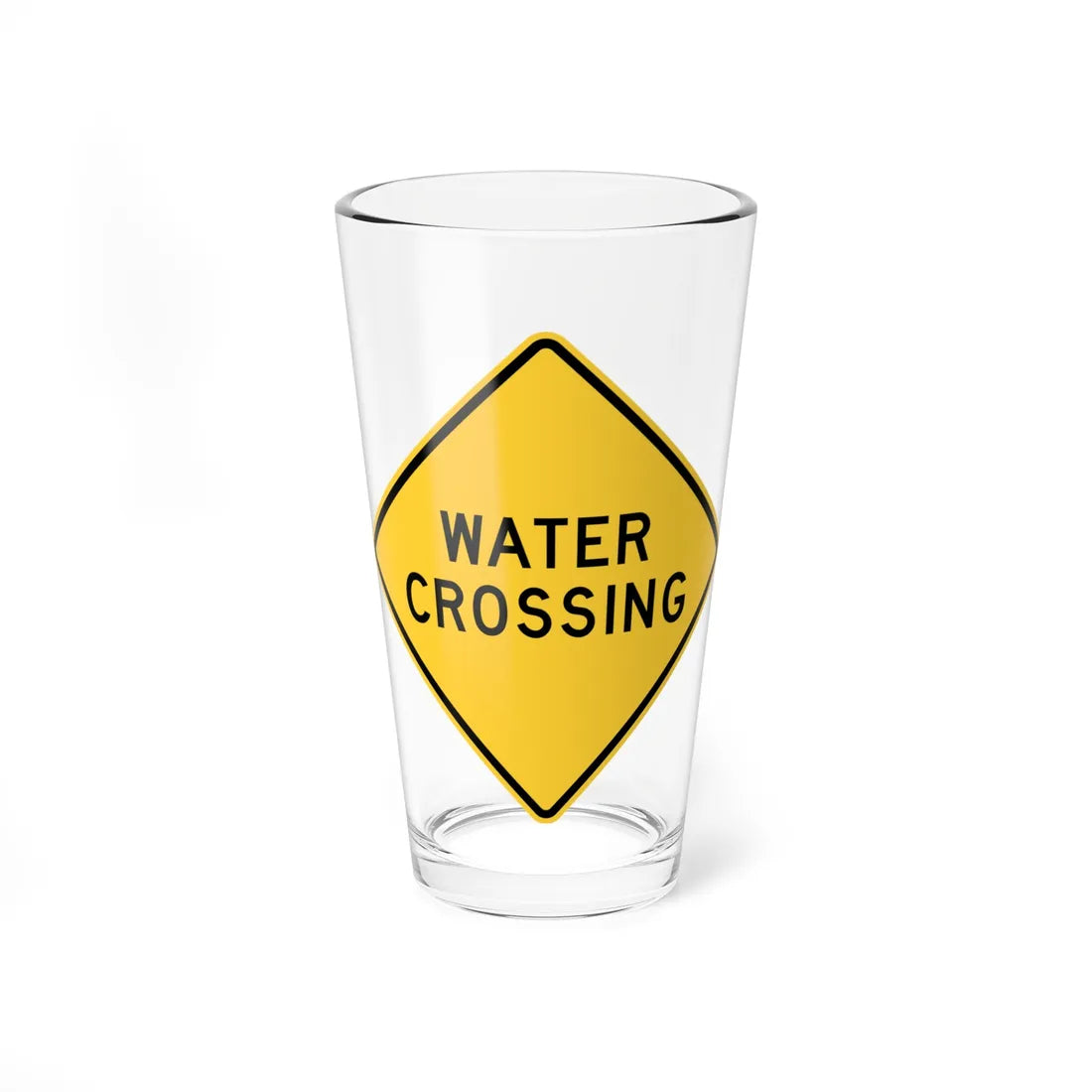 MUTCD-TX W8-18aT (Texas) (Road Sign) Pint Glass 16oz 16oz - Go Mug Yourself