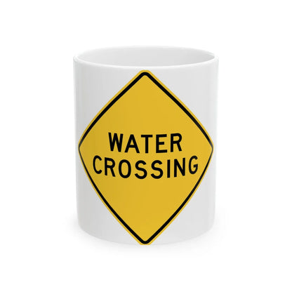 MUTCD-TX W8-18aT (Texas) (Road Sign) White Coffee Mug 11oz - Go Mug Yourself