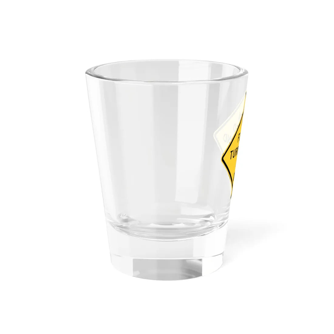 MUTCD-TX W8-18bT (Texas) (Road Sign) Shot Glass 1.5oz - Go Mug Yourself