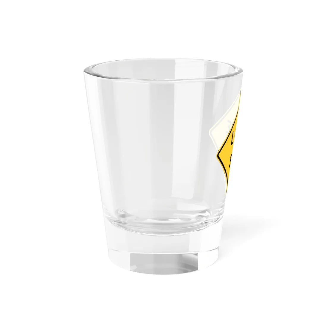 MUTCD-TX W8-7aT (Texas) (Road Sign) Shot Glass 1.5oz - Go Mug Yourself