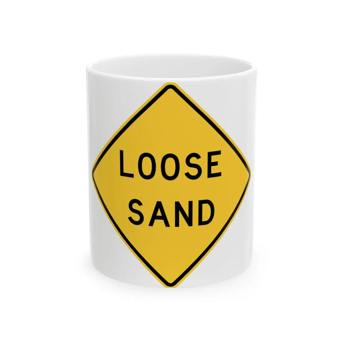 MUTCD-TX W8-7aT (Texas) (Road Sign) White Coffee Mug 11oz - Go Mug Yourself