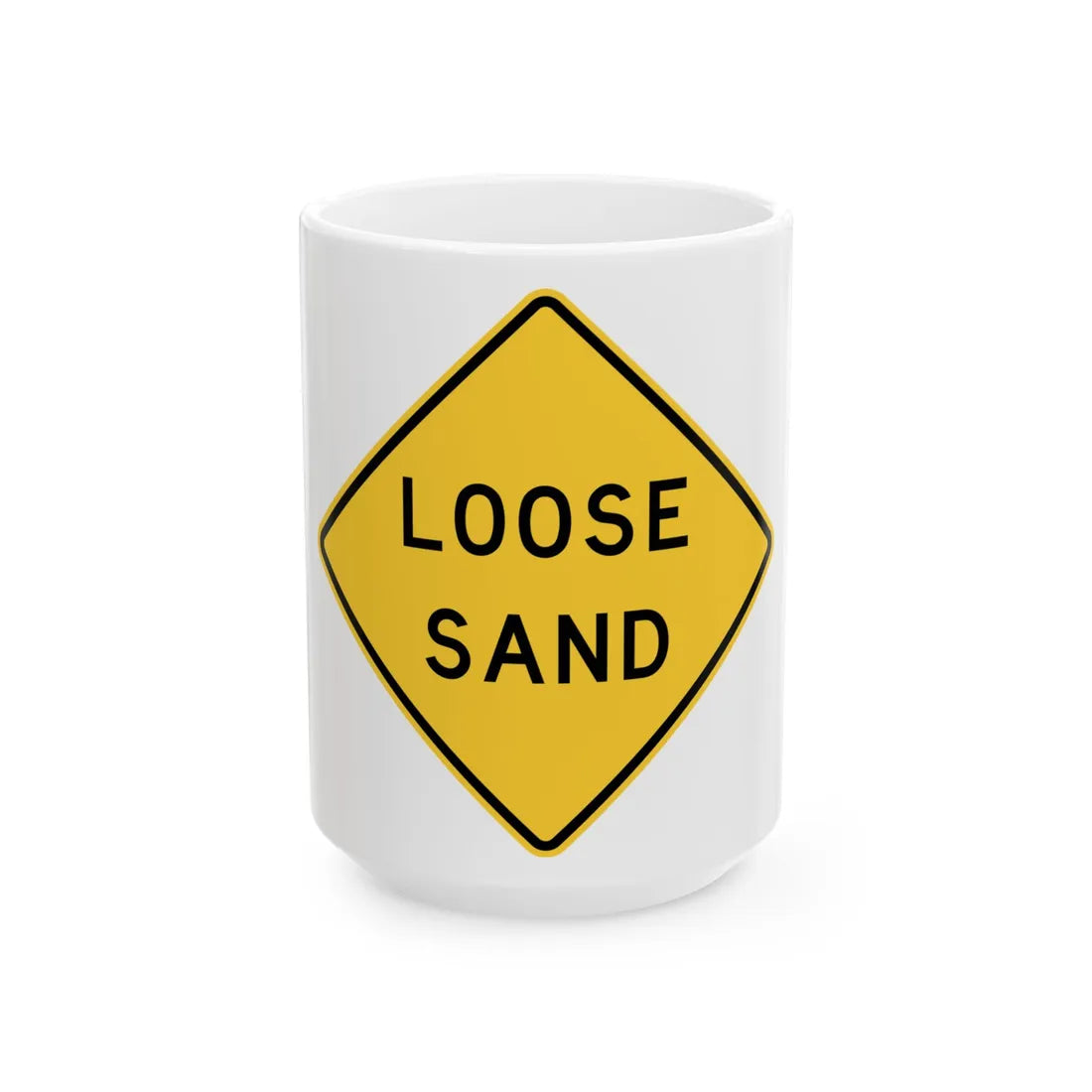 MUTCD-TX W8-7aT (Texas) (Road Sign) White Coffee Mug 15oz - Go Mug Yourself