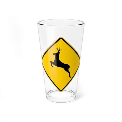MUTCD-UT WS11-3a (Utah) (Road Sign) Pint Glass 16oz 16oz - Go Mug Yourself