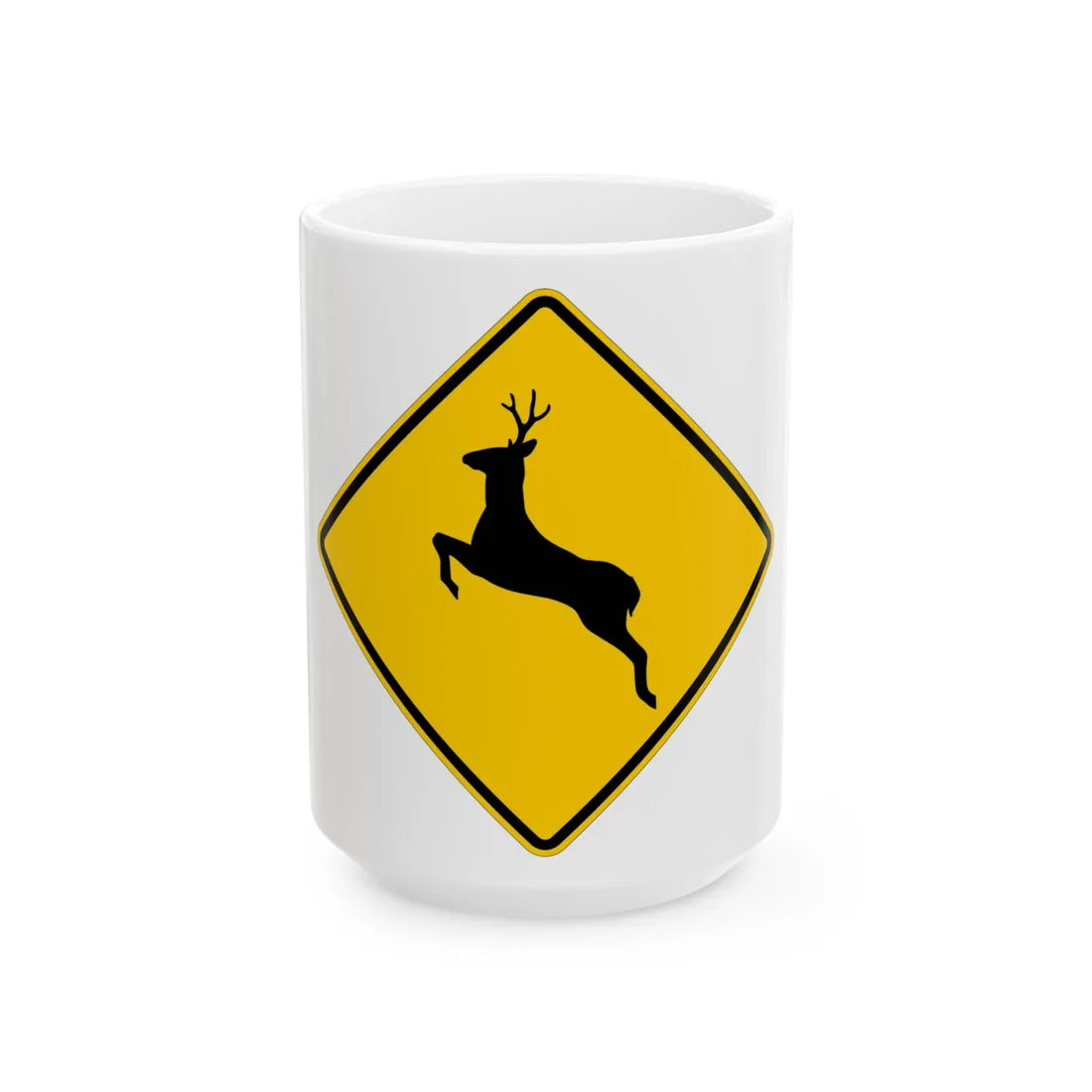 MUTCD-UT WS11-3a (Utah) (Road Sign) White Coffee Mug 15oz - Go Mug Yourself