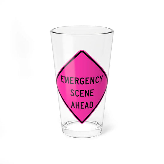 MUTCD-VA EW20-V25 (Virginia) (Road Sign) Pint Glass 16oz 16oz - Go Mug Yourself