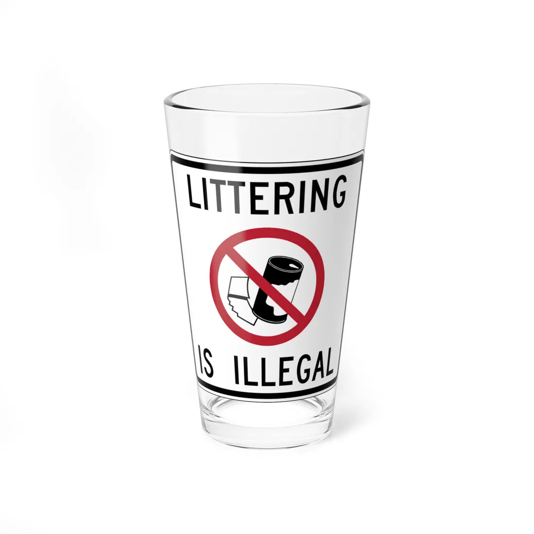 MUTCD-VA R0-V2 (Virginia) (Road Sign) Pint Glass 16oz 16oz - Go Mug Yourself